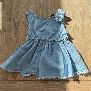 Calvin Klein Chambray Baby Dress and Leggings Set 6-9 Months